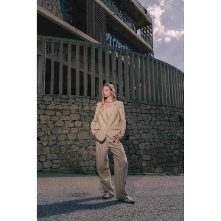 Blazer à rayures tissées