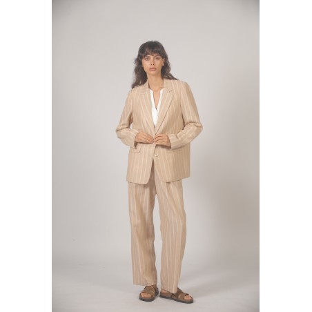 Blazer à rayures tissées