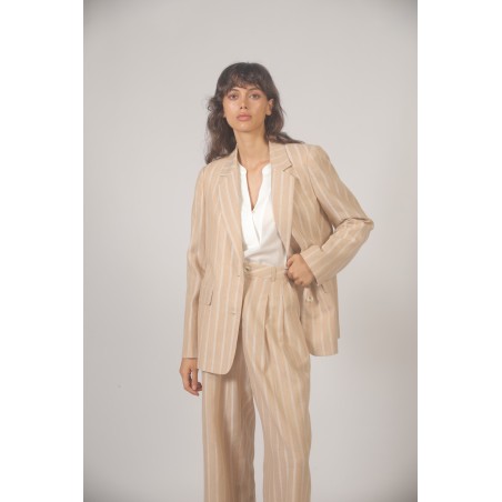 Blazer à rayures tissées