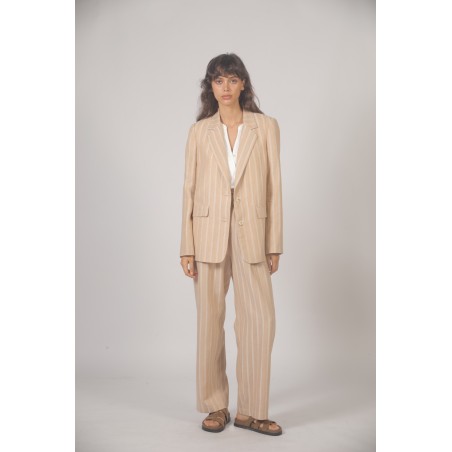 Blazer à rayures tissées