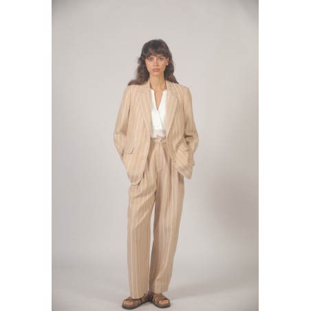 Blazer à rayures tissées