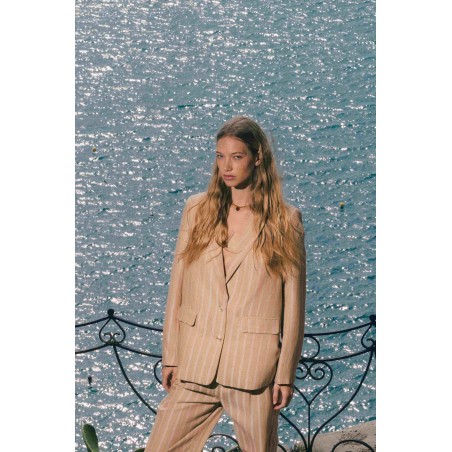 Blazer à rayures tissées