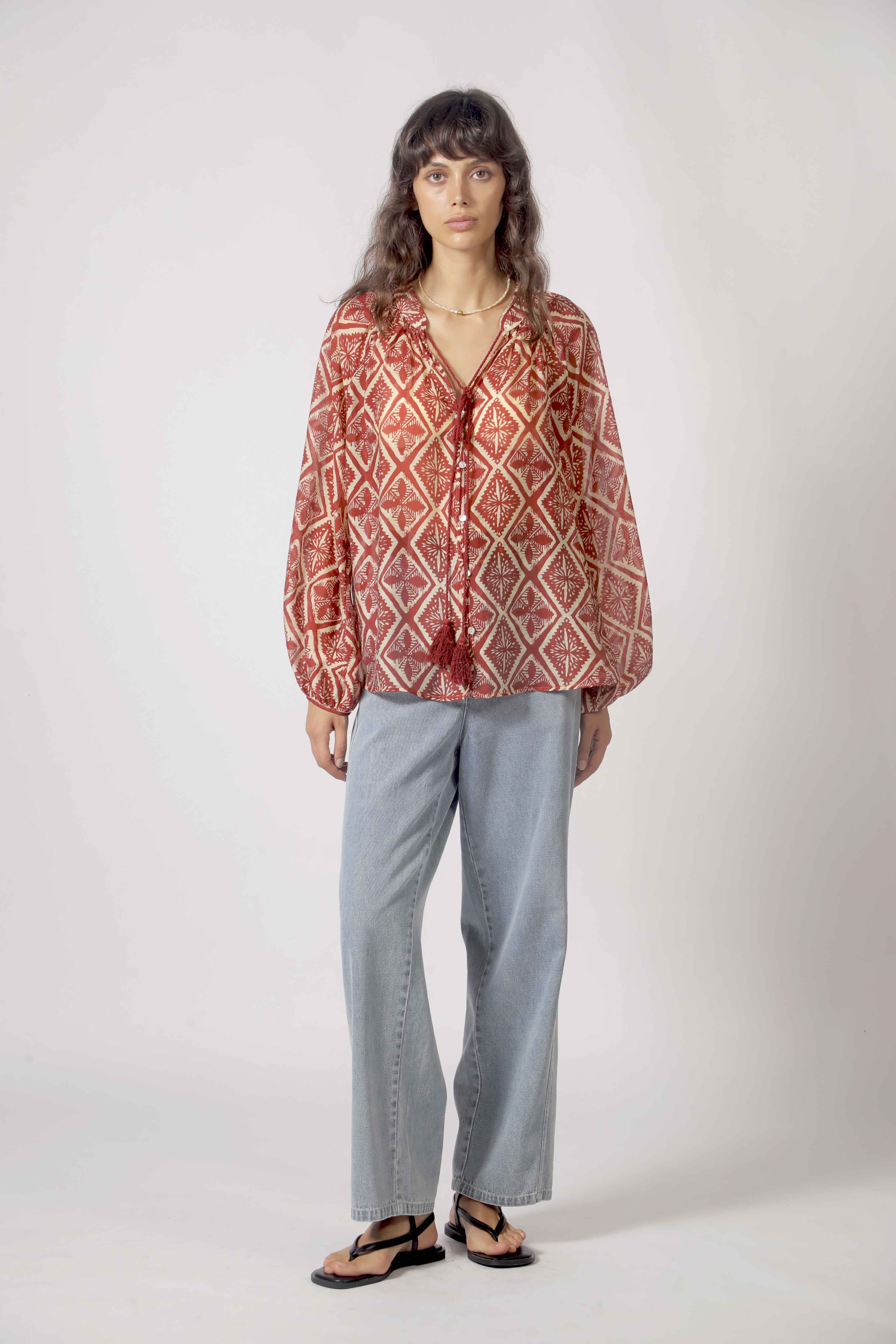 Blouse imprimée géométrique