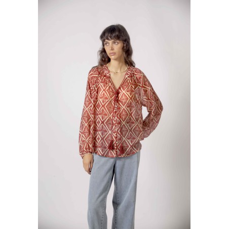 Blouse imprimée géométrique