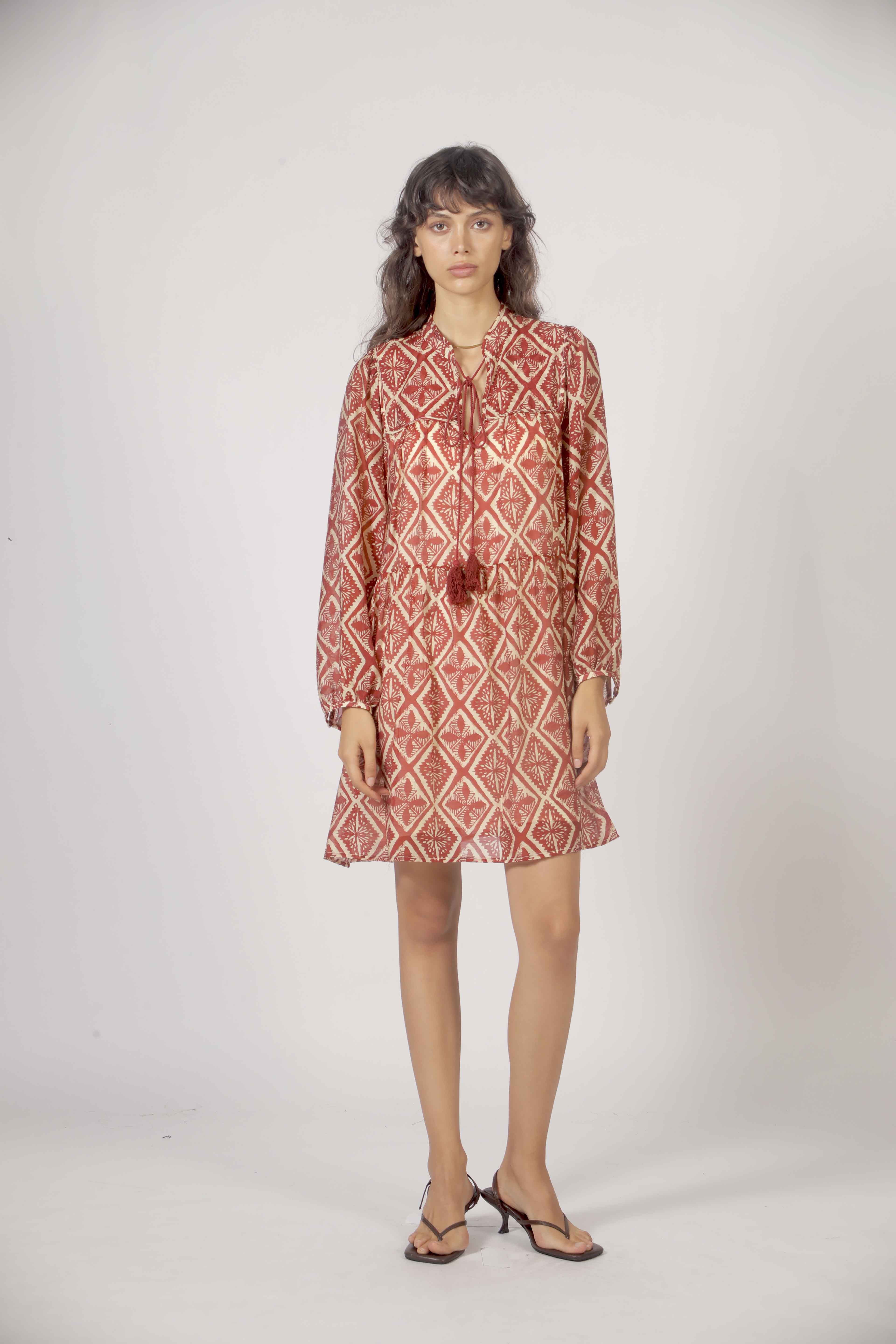 Robe imprimée géométrique