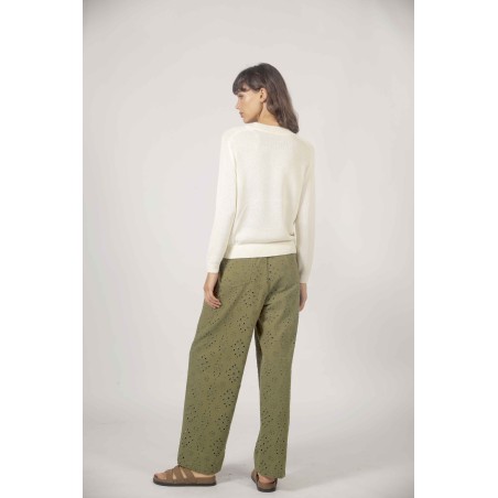 Jean broderie anglaise