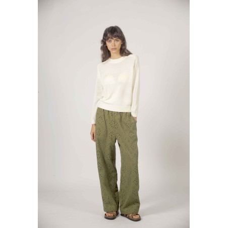 Jean broderie anglaise