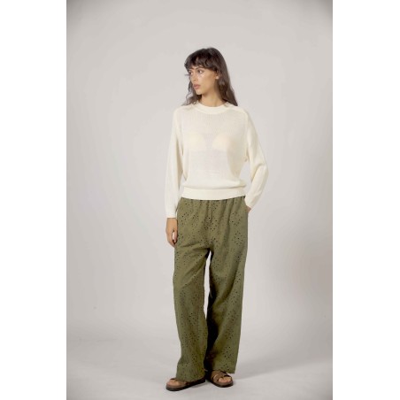 Jean broderie anglaise