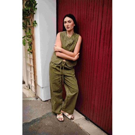 Jean broderie anglaise