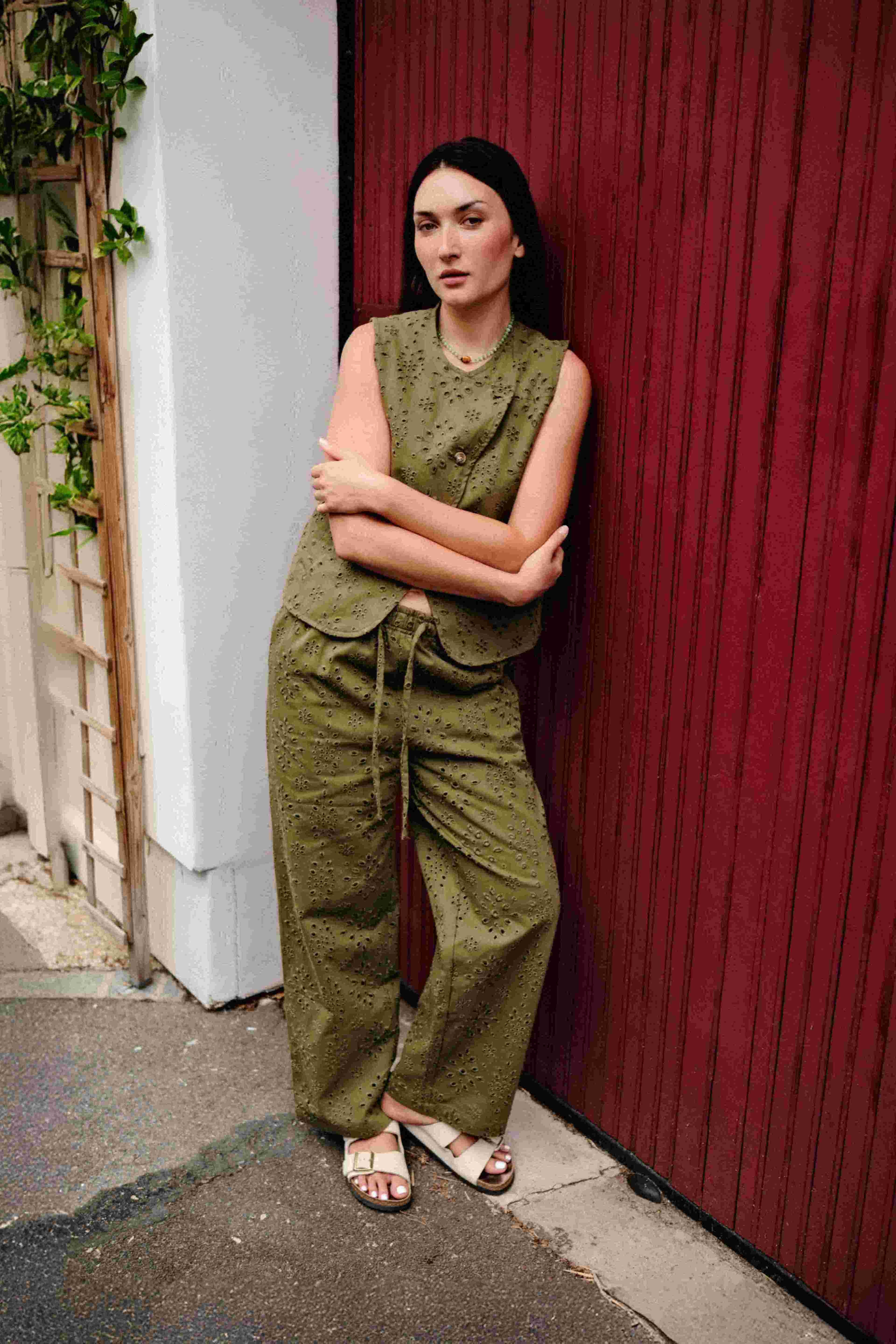 Jean broderie anglaise