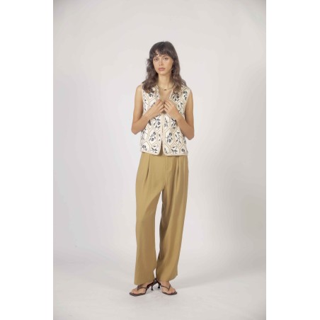 Gilet brodé floral