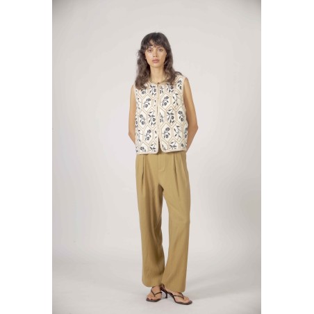 Gilet brodé floral
