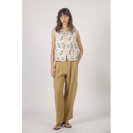 Gilet brodé floral