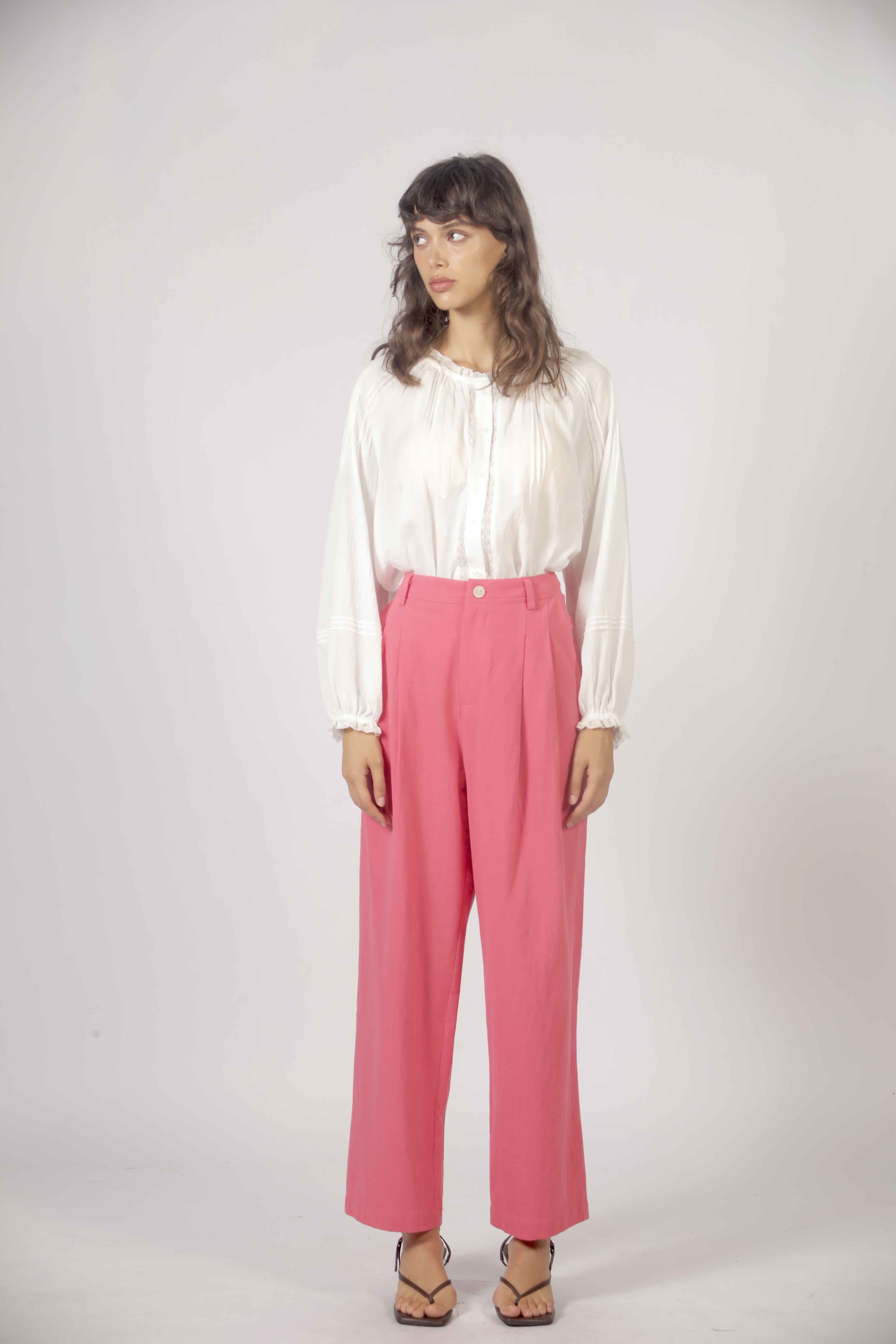 Pantalon droit coton