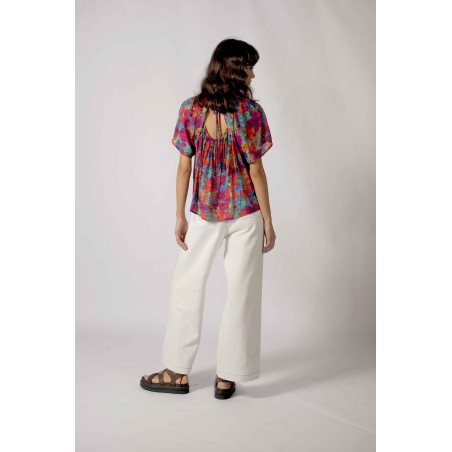 Top imprimé multicolore