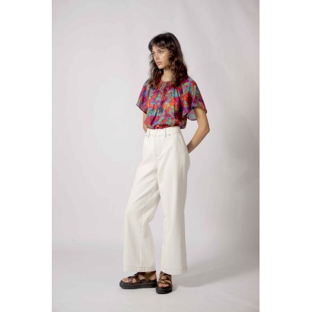 Top imprimé multicolore