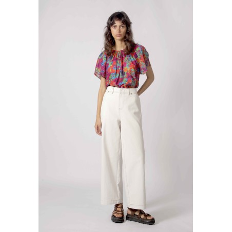 Top imprimé multicolore