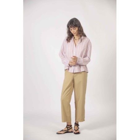 Blouse tissée rayée