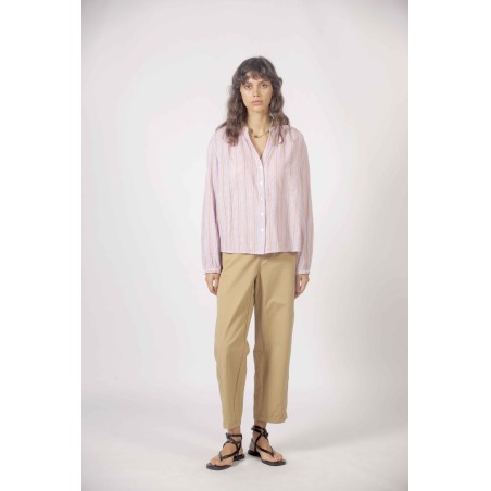 Blouse tissée rayée