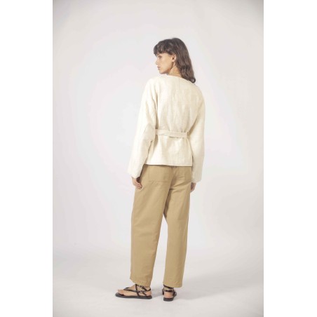 Veste  jacquard à nouer