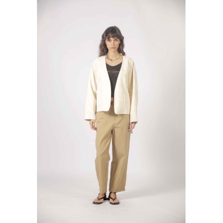 Veste  jacquard à nouer