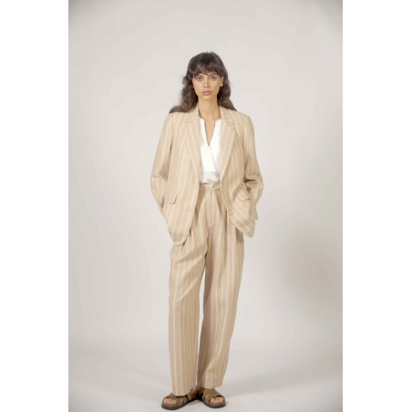 Blazer à rayures tissées