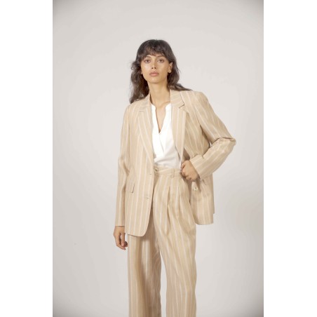 Blazer à rayures tissées