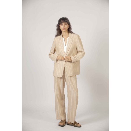 Blazer à rayures tissées