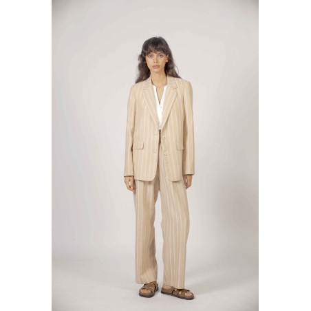 Blazer à rayures tissées