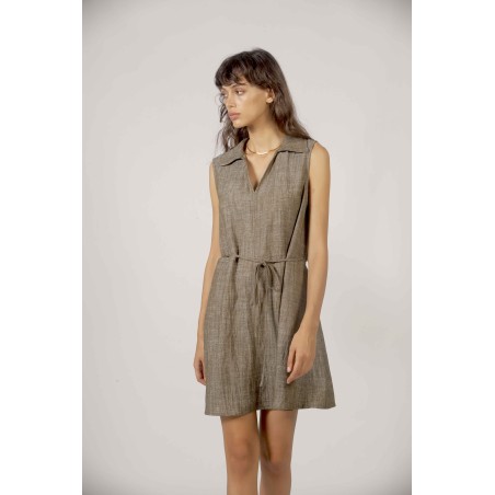 Robe courte col chemise