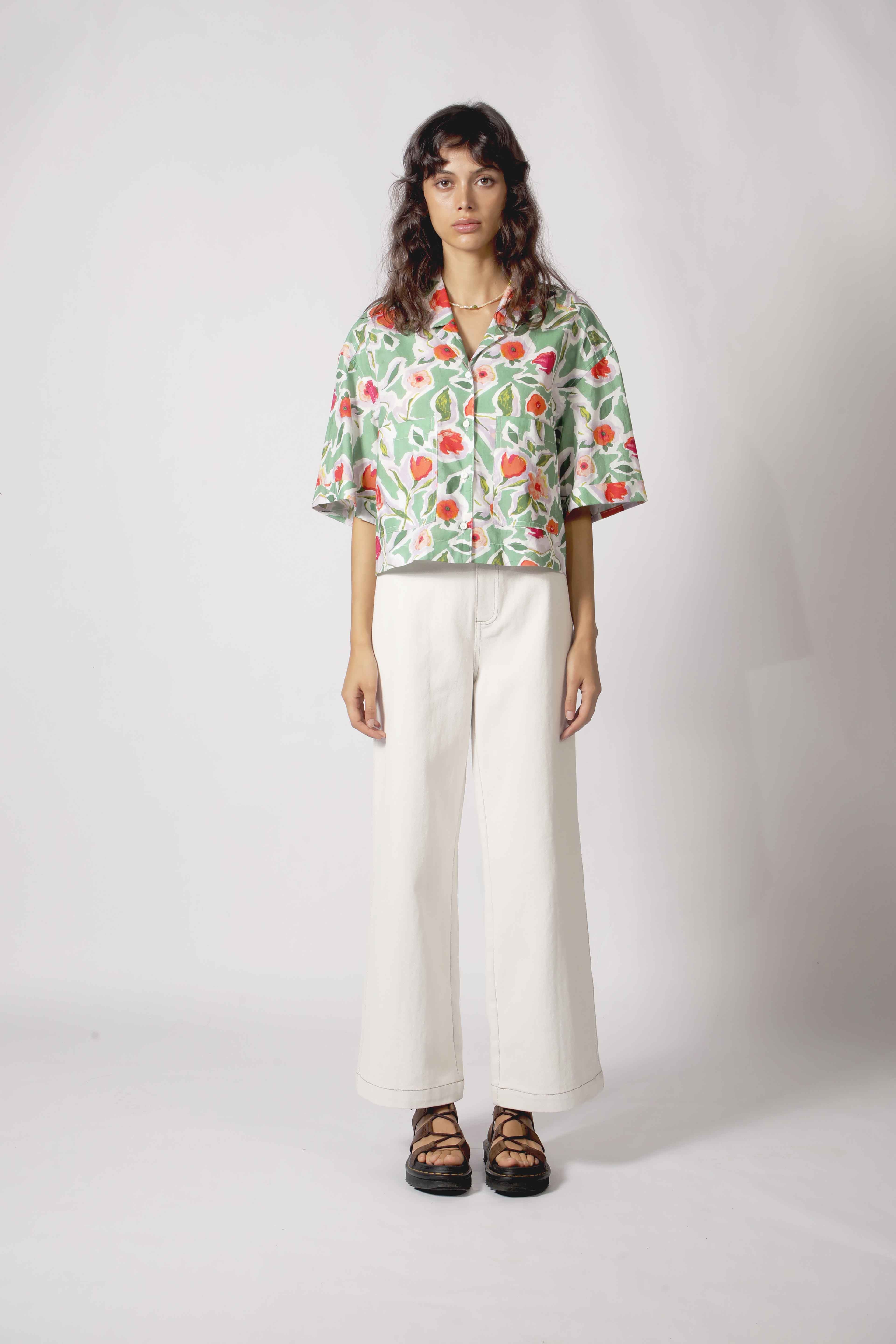 Chemise à imprimé floral