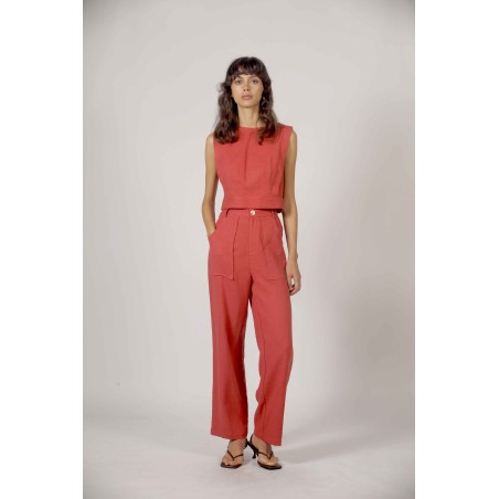 Pantalon droit à poches