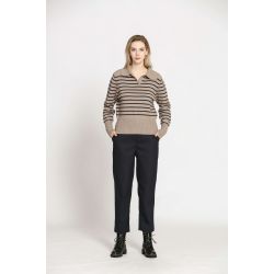 Pull en maille à rayures