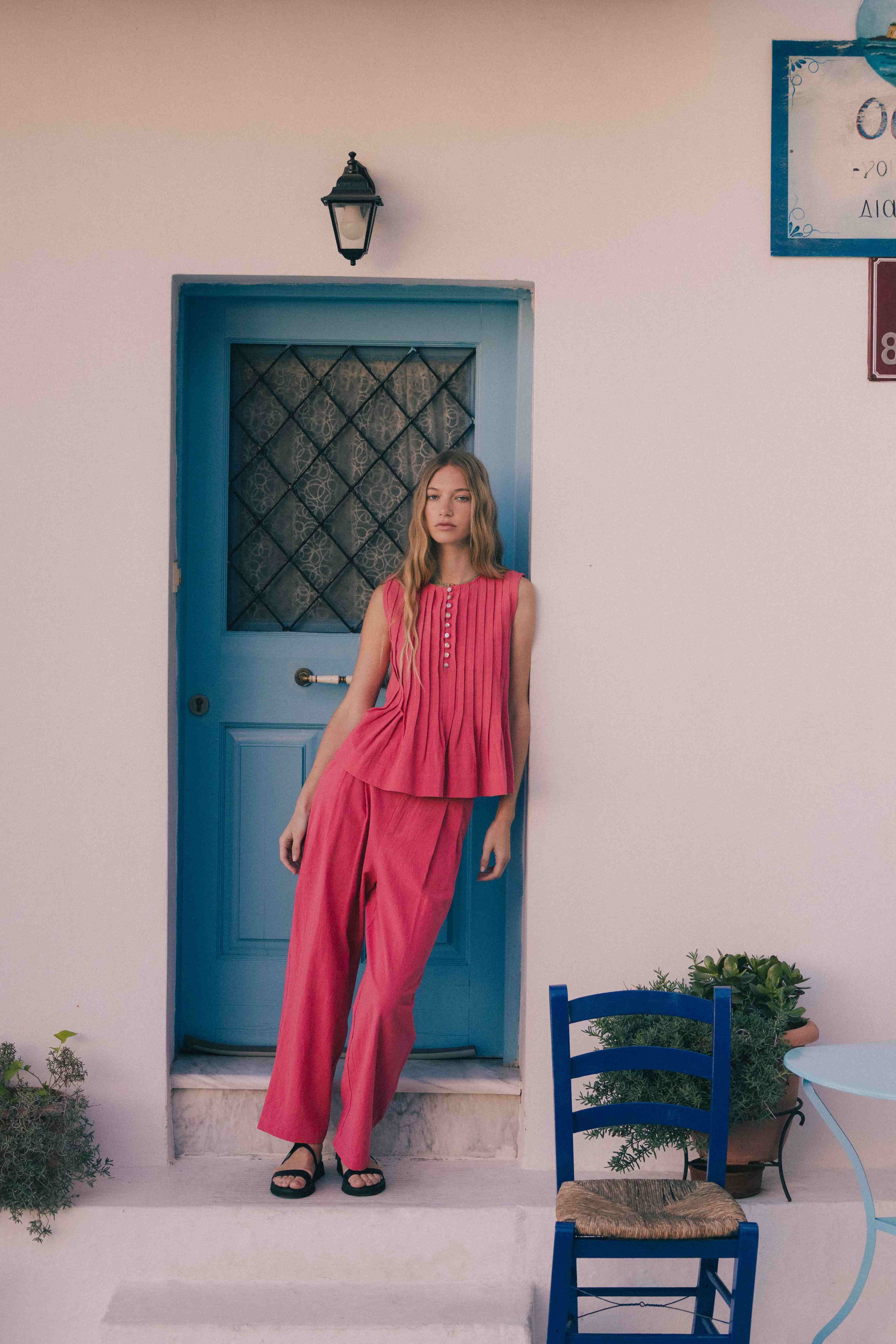 Pantalon droit coton