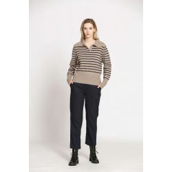 Pull en maille à rayures