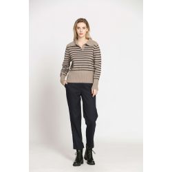 Pull en maille à rayures