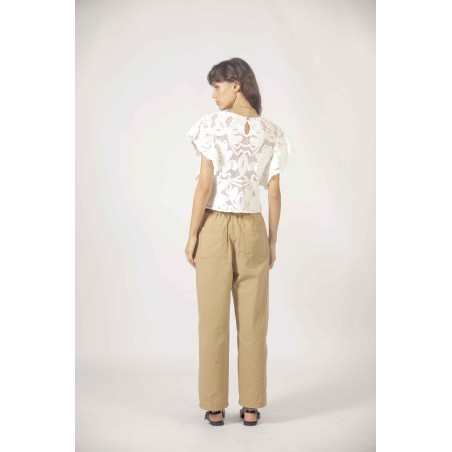 Top en crochet à volants