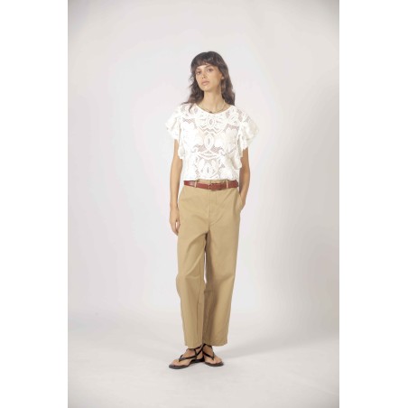 Top en crochet à volants