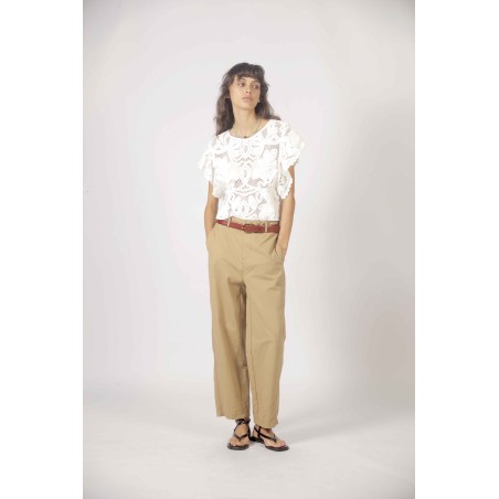 Top en crochet à volants