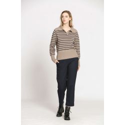 Pull en maille à rayures