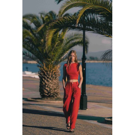 Pantalon droit à poches