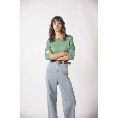 Pull fin manches longues