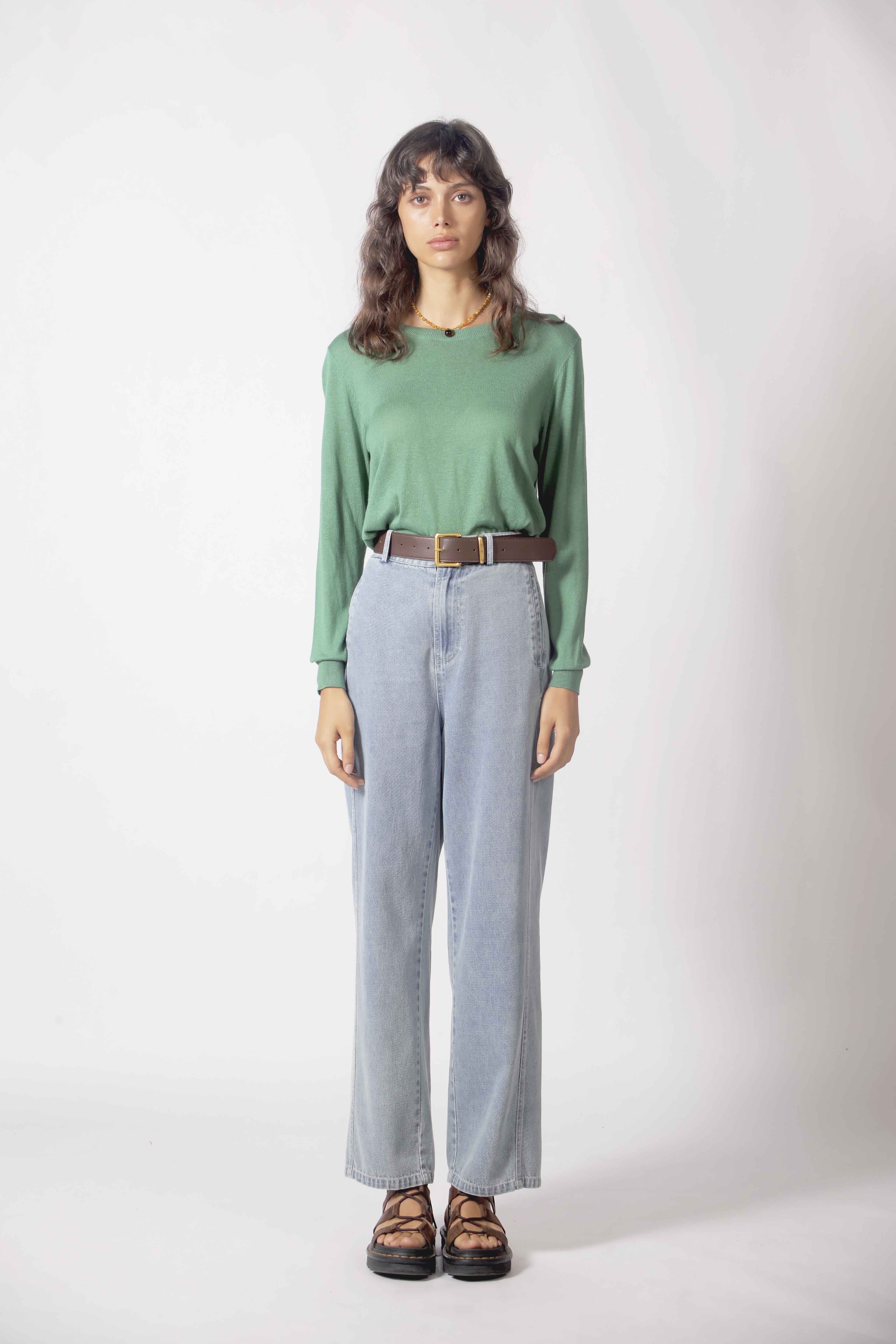 Pull fin manches longues