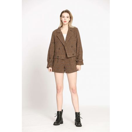 Veste à boutonnage croisé texture