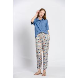 Chemisier uni col chemise