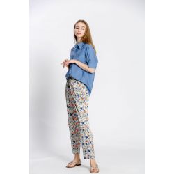 Chemisier uni col chemise