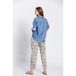 Chemisier uni col chemise