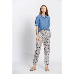 Chemisier uni col chemise