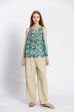 Blouse imprimé fleuri col v