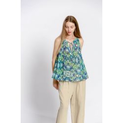 Blouse imprimé fleuri col v